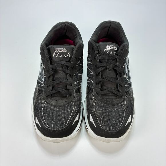 Skechers GOwalk 2 Flash Black Slip On Walking Shoes Comfort 13960 Women’s Size 8 - Picture 3 of 9